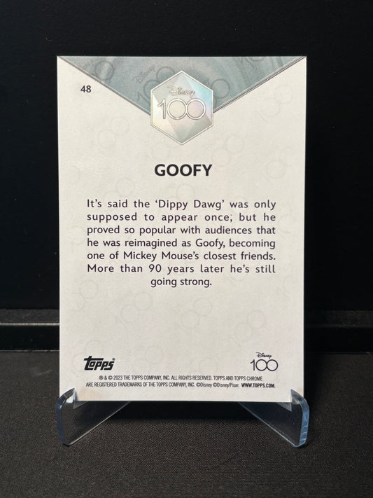 Topps Chrome Disney 100 – Goofy #48 | Carte Base