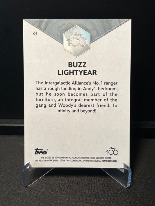 Topps Chrome Disney 100 – Buzz l'Éclair (Buzz Lightyear) #61 | Carte Base
