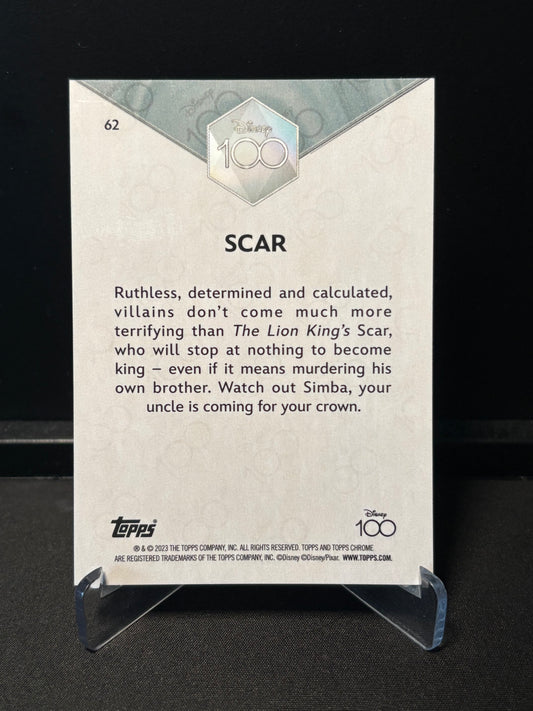 Topps Chrome Disney 100 – Scar #62 | Carte Base