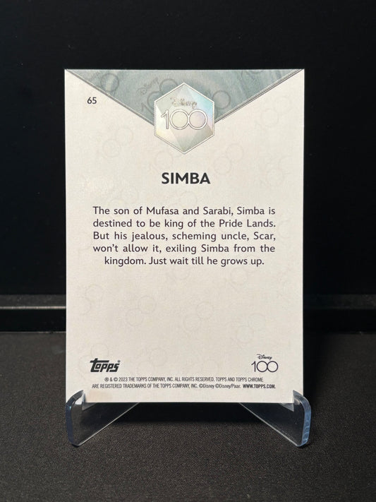 Topps Chrome Disney 100 – Simba #65 | Carte Base