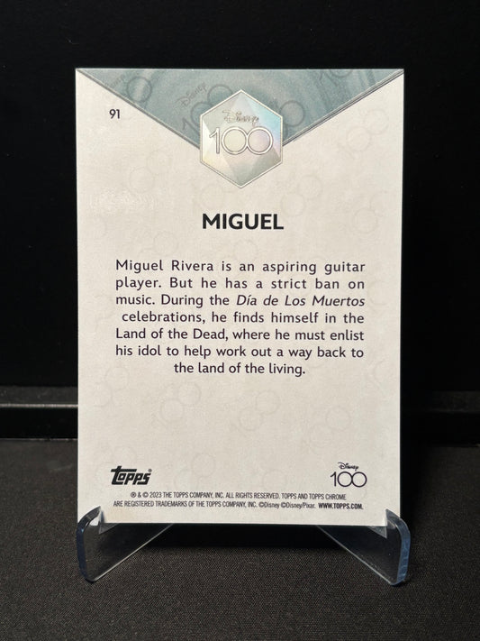 Topps Chrome Disney 100 – Miguel #91 | Carte Base