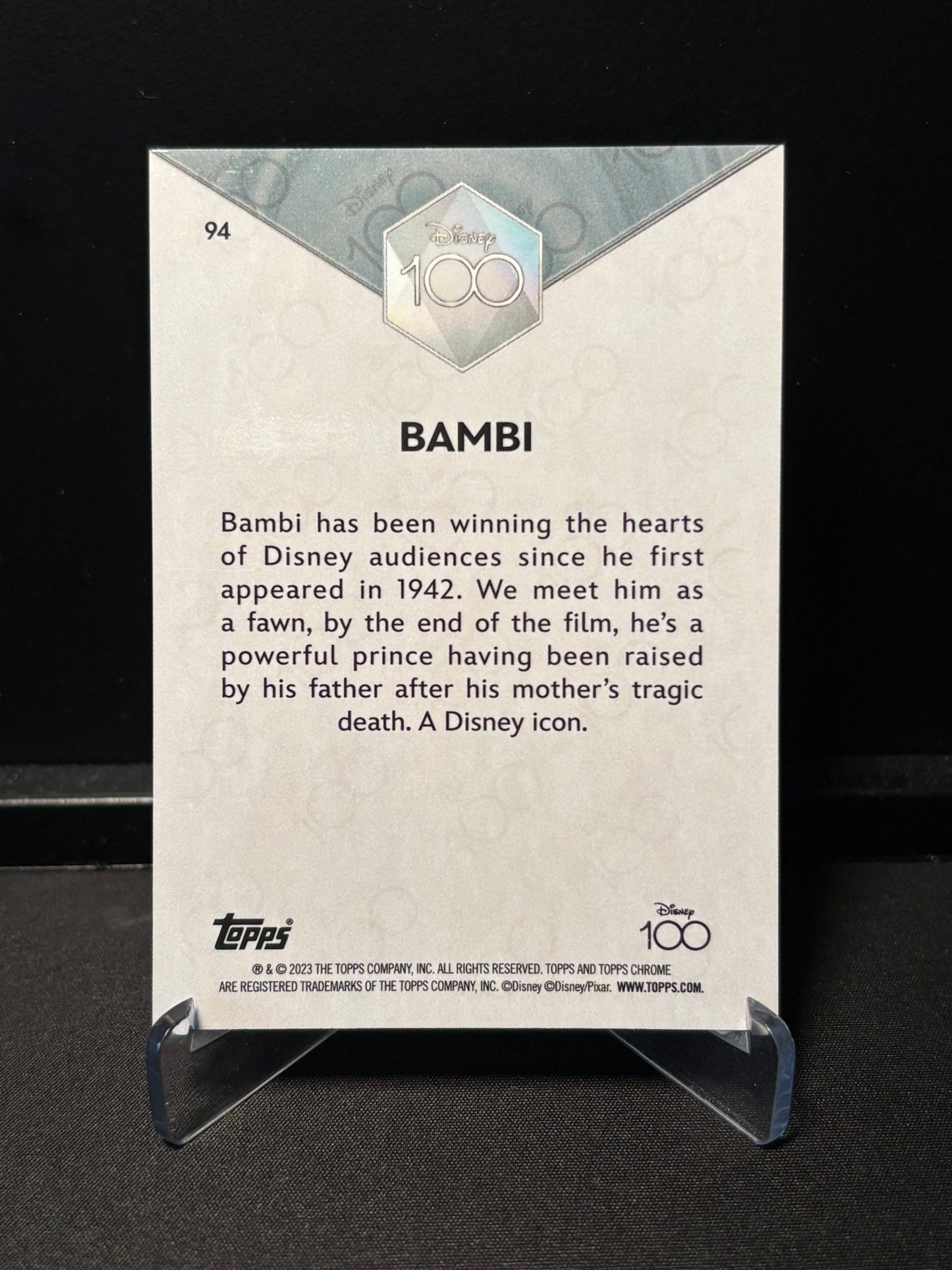 Topps Chrome Disney 100 – Bambi #94 | Carte Base