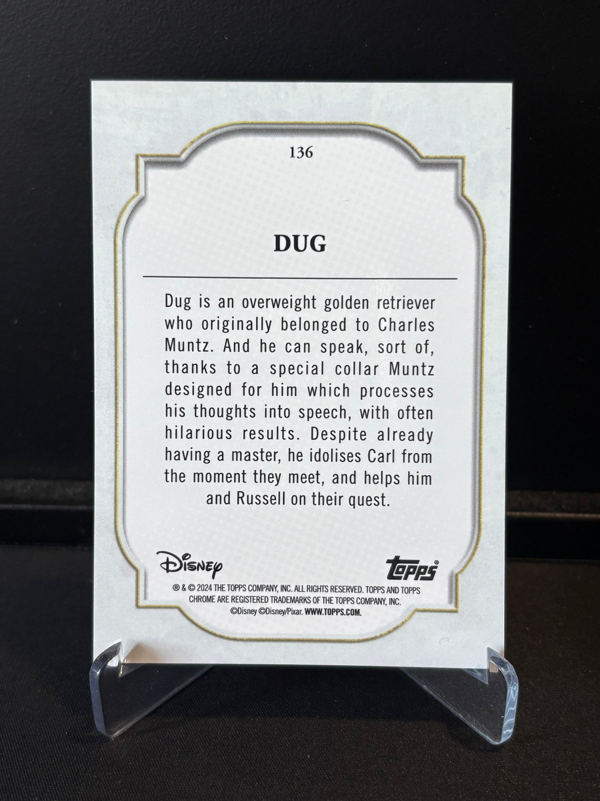 Topps Chrome Disney 2024 – Dug #136 | Carte Base