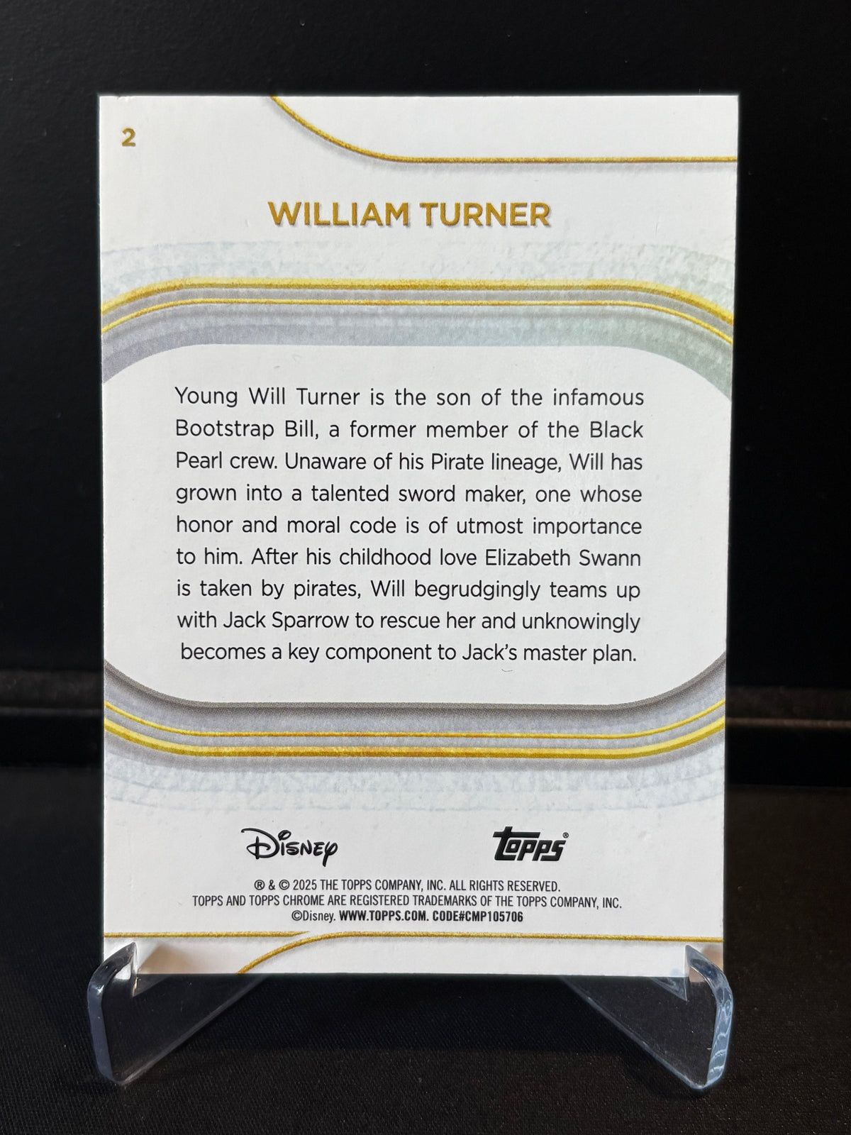 Topps Chrome Disney 2025 – William Turner #2 | Carte Base