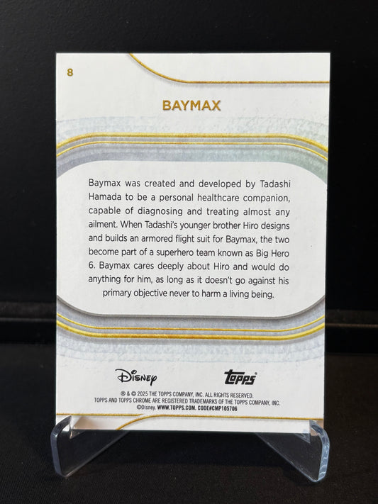 Topps Chrome Disney 2025 – Baymax #8 | Carte Base