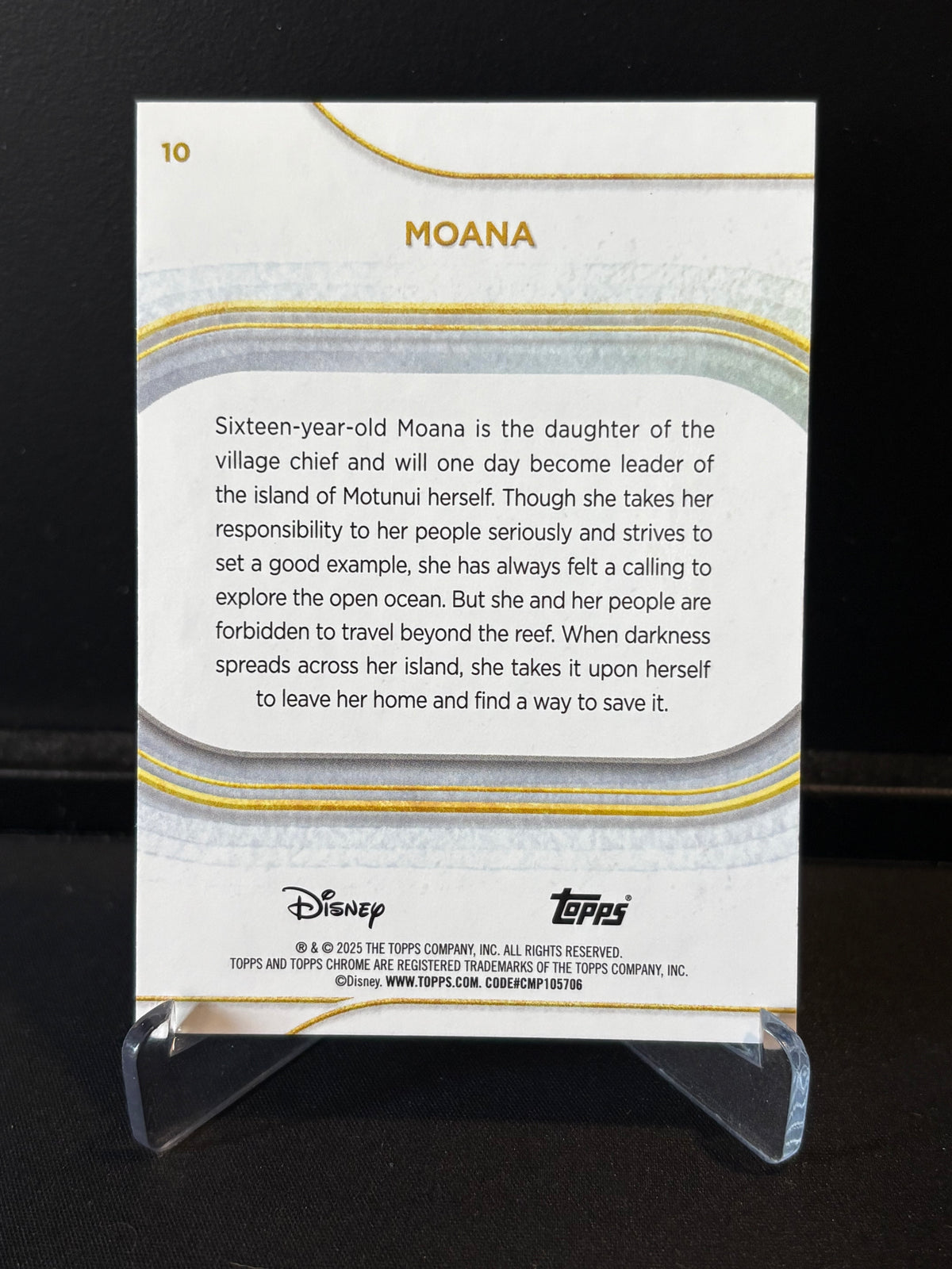 Topps Chrome Disney 2025 – Moana #10 | Carte Base