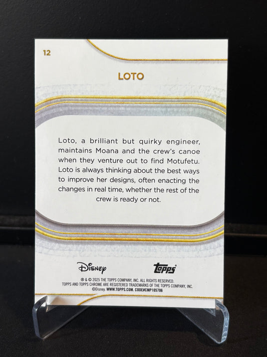 Topps Chrome Disney 2025 – Loto #12 | Carte Base – Debut