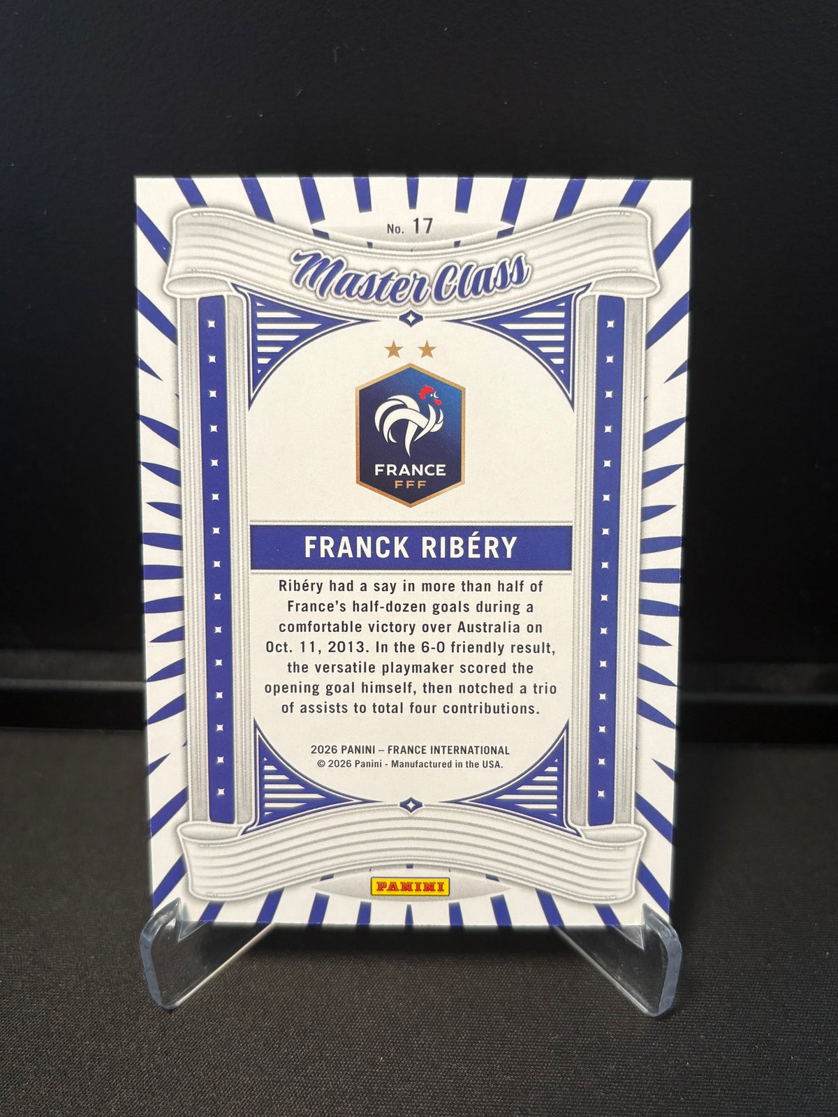 Panini France International 2026 – Franck Ribéry #17 | Insert Master Class
