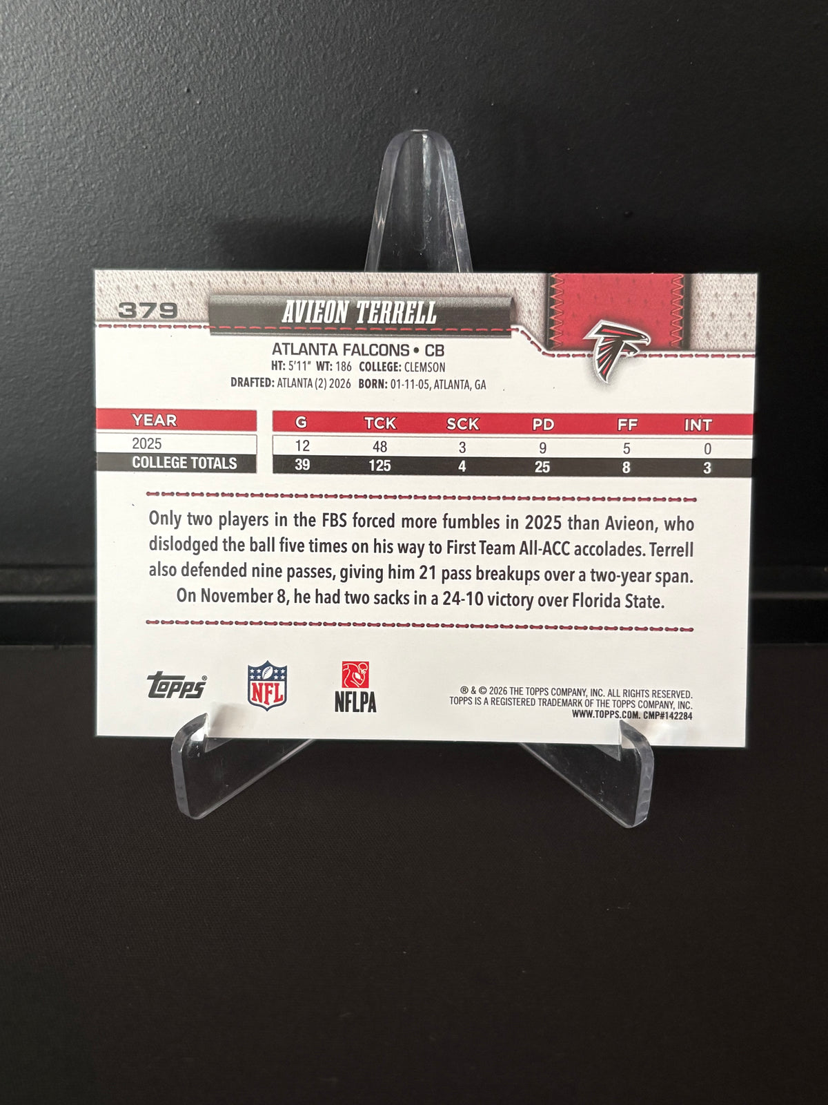 Topps Flagship NFL 2026 – Avieon Terrell RC #379 | Rookie Card