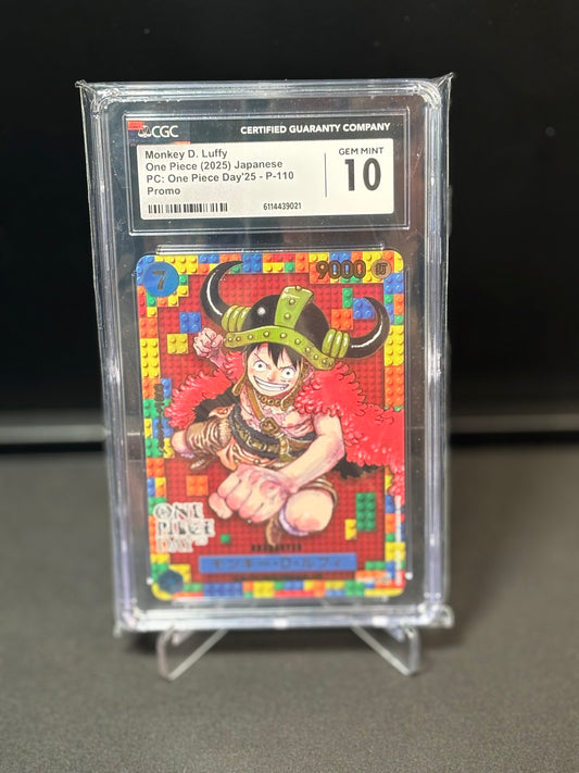 One Piece (JAP) Promo "One Piece Day 25" Luffy Lego + "Don" CGC 10 (020/021)