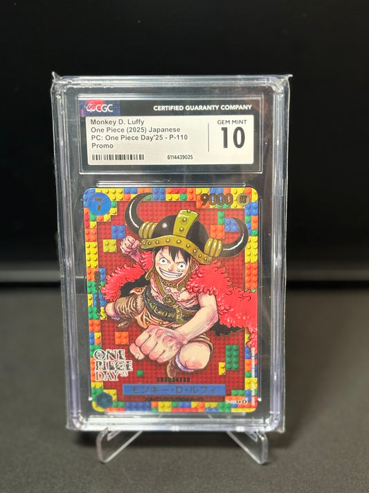 One Piece (JAP) Promo "One Piece Day 25" Luffy Lego + "Don" CGC 10 (024/025)