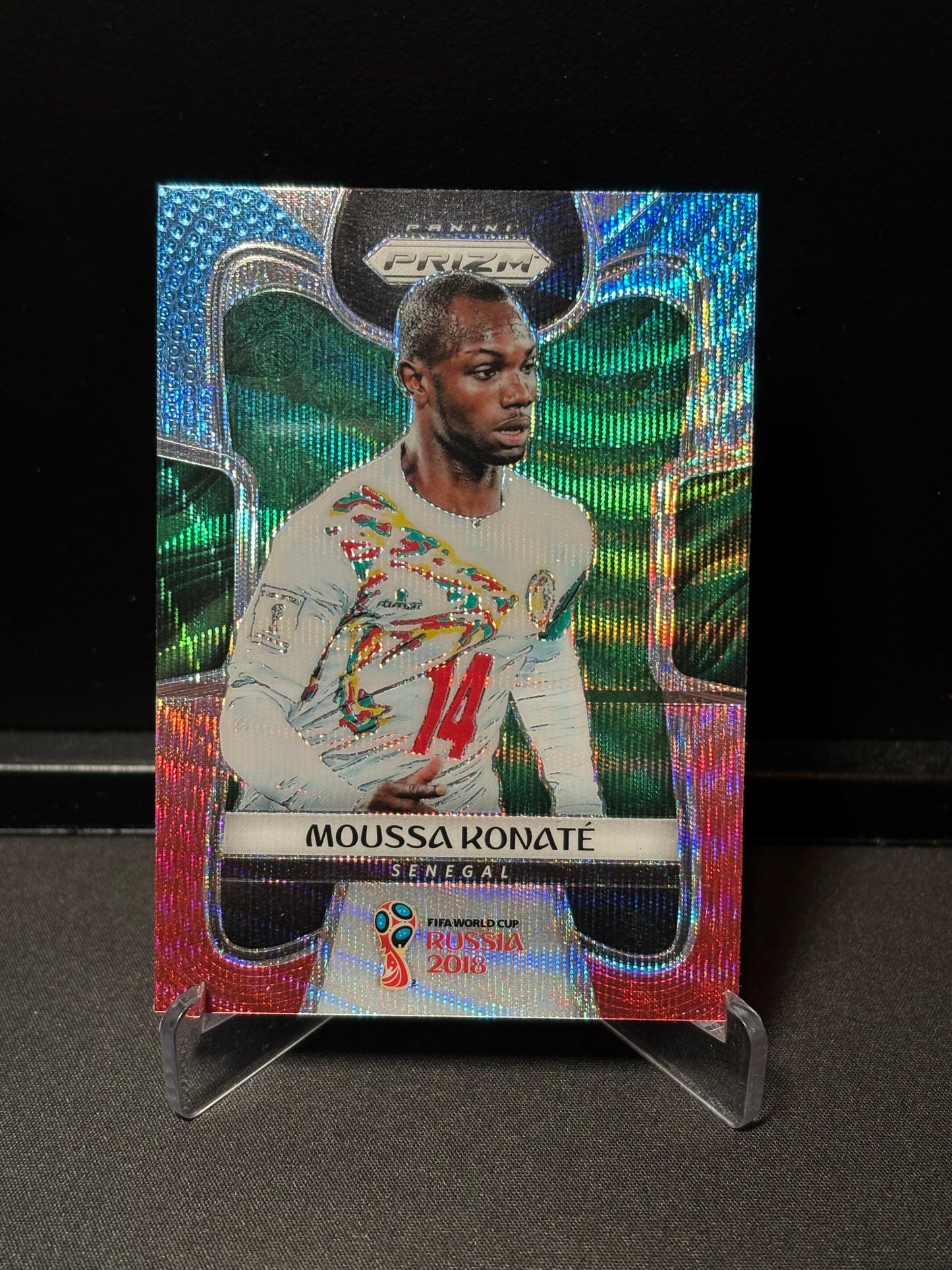 Moussa Konaté Panini Prizm World Cup 2018 "Blue White Red" Sénégal