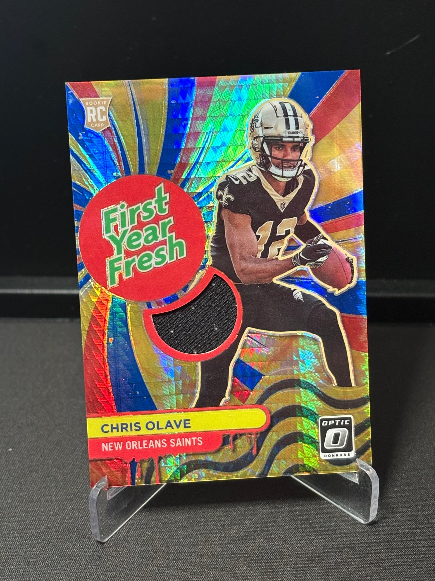 Chris Olave RC Panini Donruss Optic 2022 "First Year Fresh" New Orléans Saints