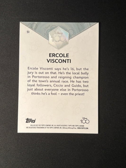 Topps Chrome Disney 100 2023 – Ercole Visconti #51 | Carte Base