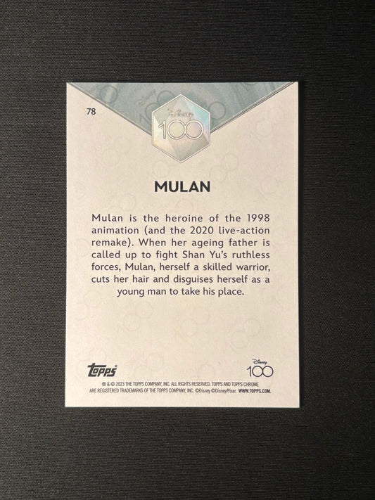 Topps Chrome Disney 100 2023 – Mulan #78 | Carte Base