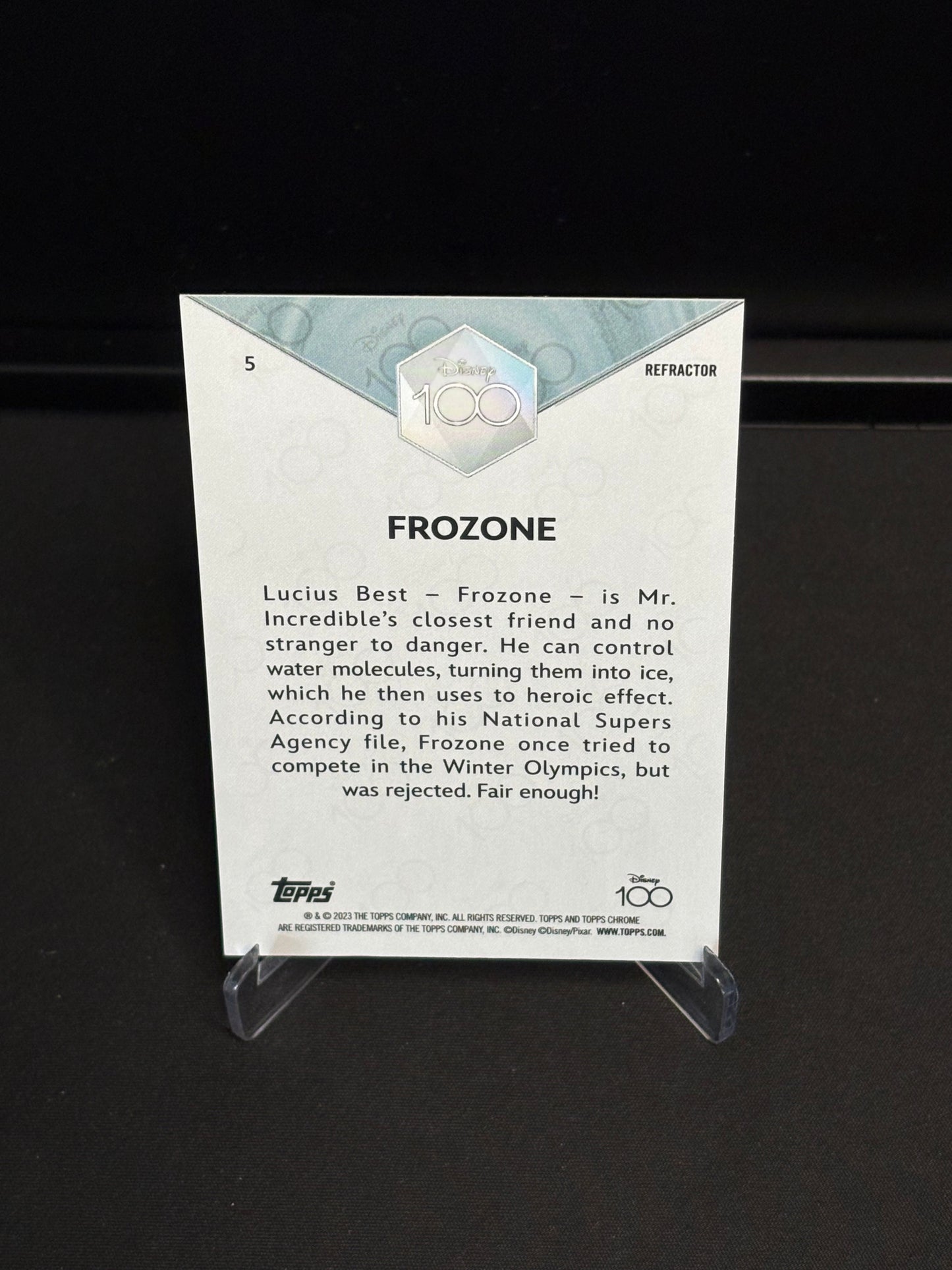 Topps Chrome Disney 100 "Refractor" Frozone #5