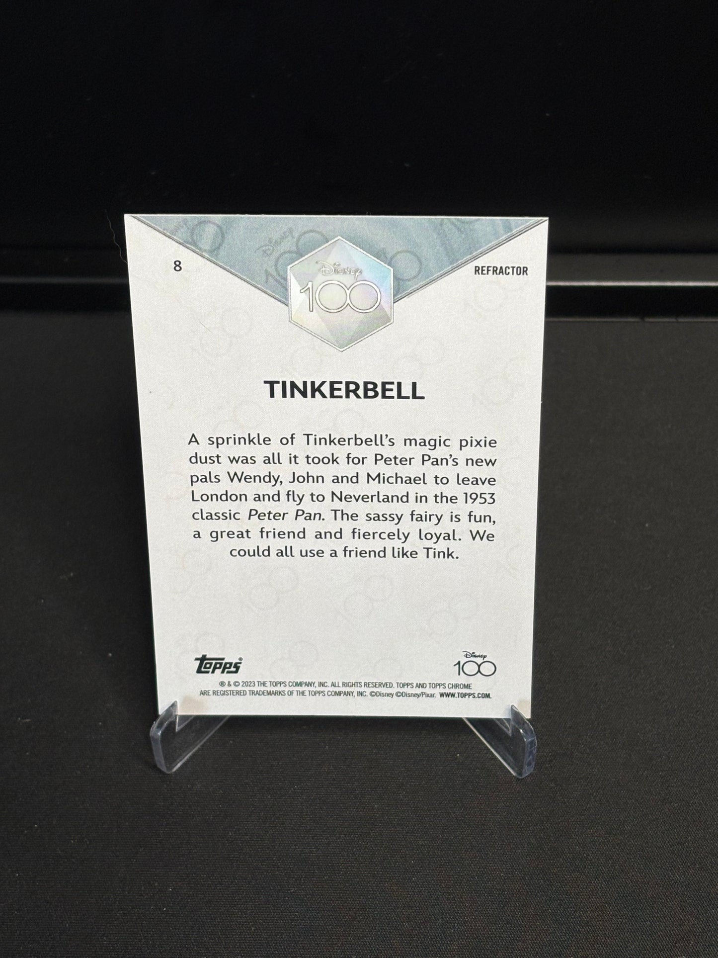 Topps Chrome Disney 100 "Refractor" TinkerBell #8