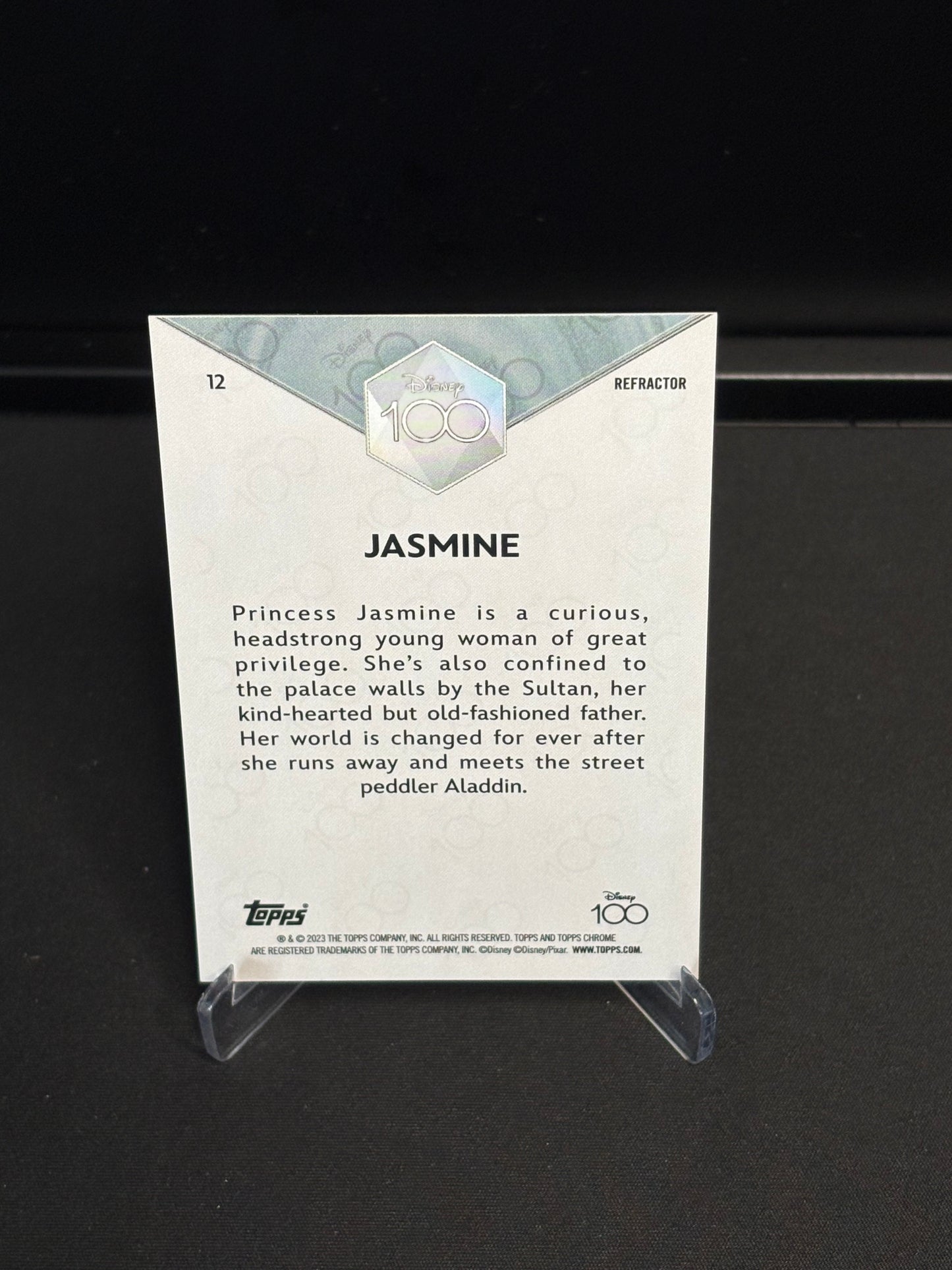 Topps Chrome Disney 100 "Refractor" Jasmine #12