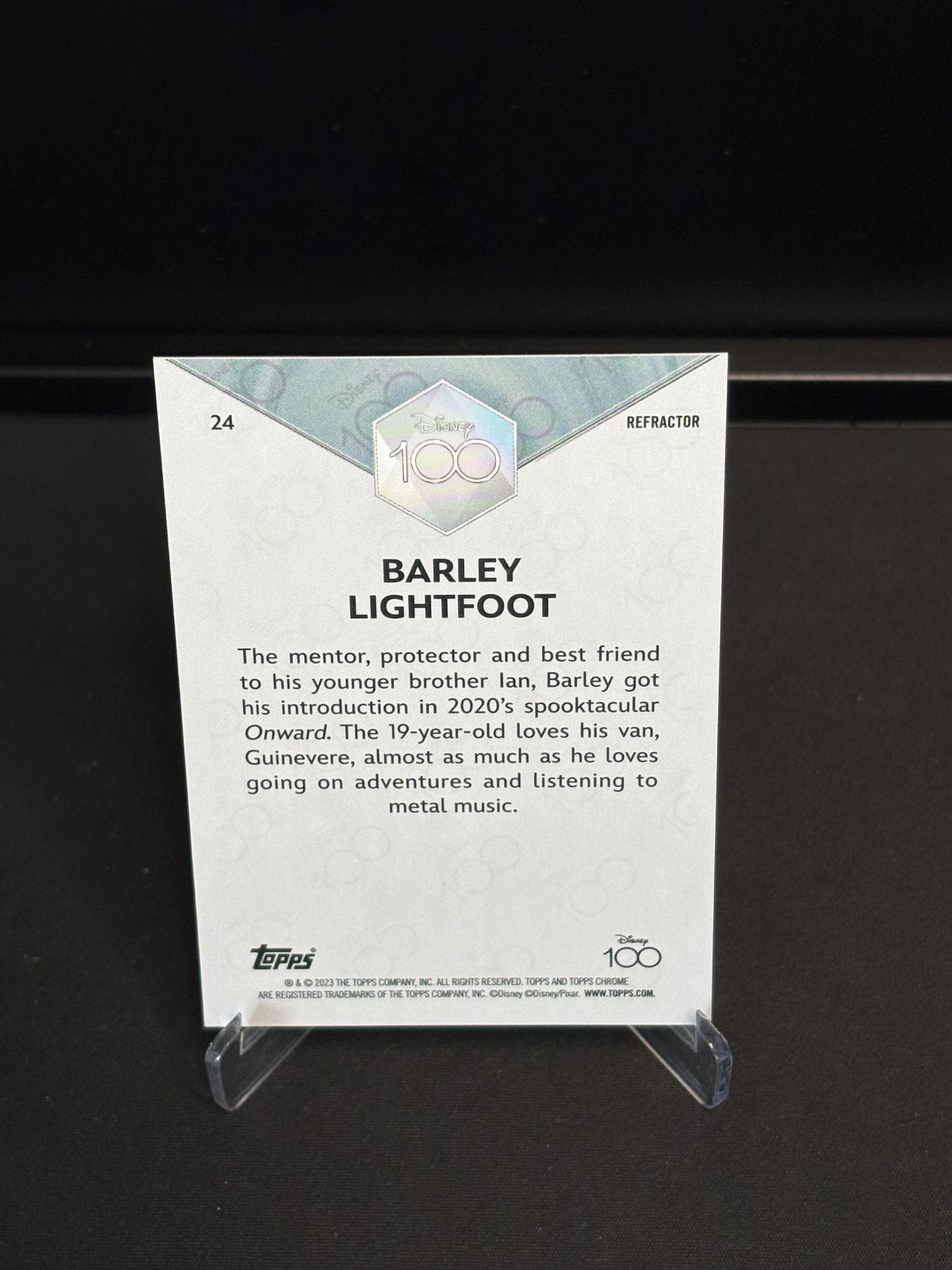 Topps Chrome Disney 100 "Refractor" Barley Lightfoot #24