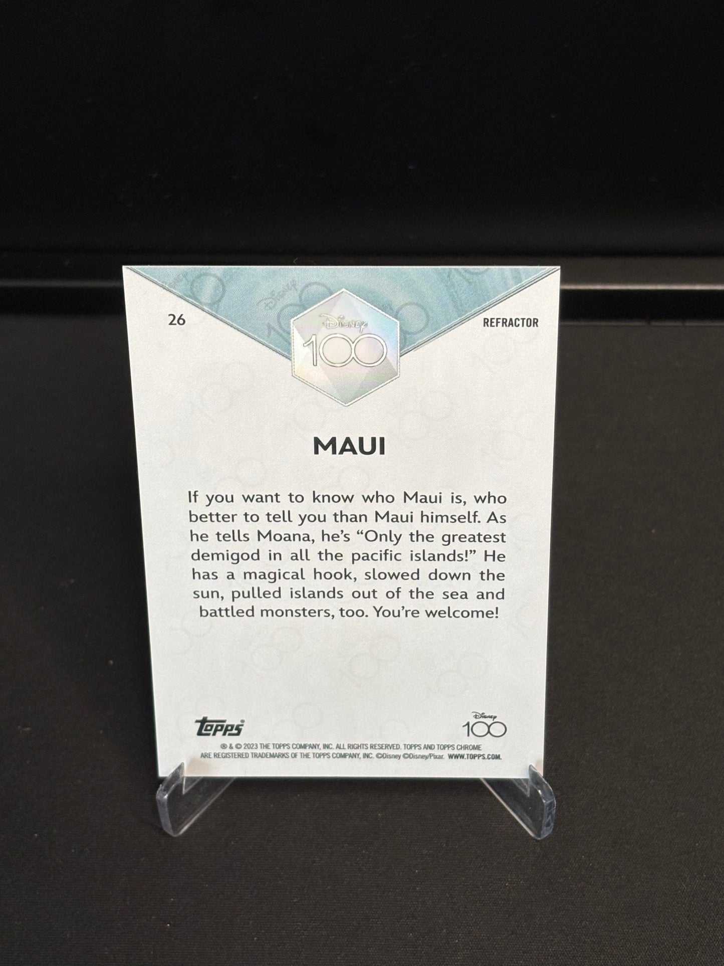 Topps Chrome Disney 100 "Refractor" Maui #26