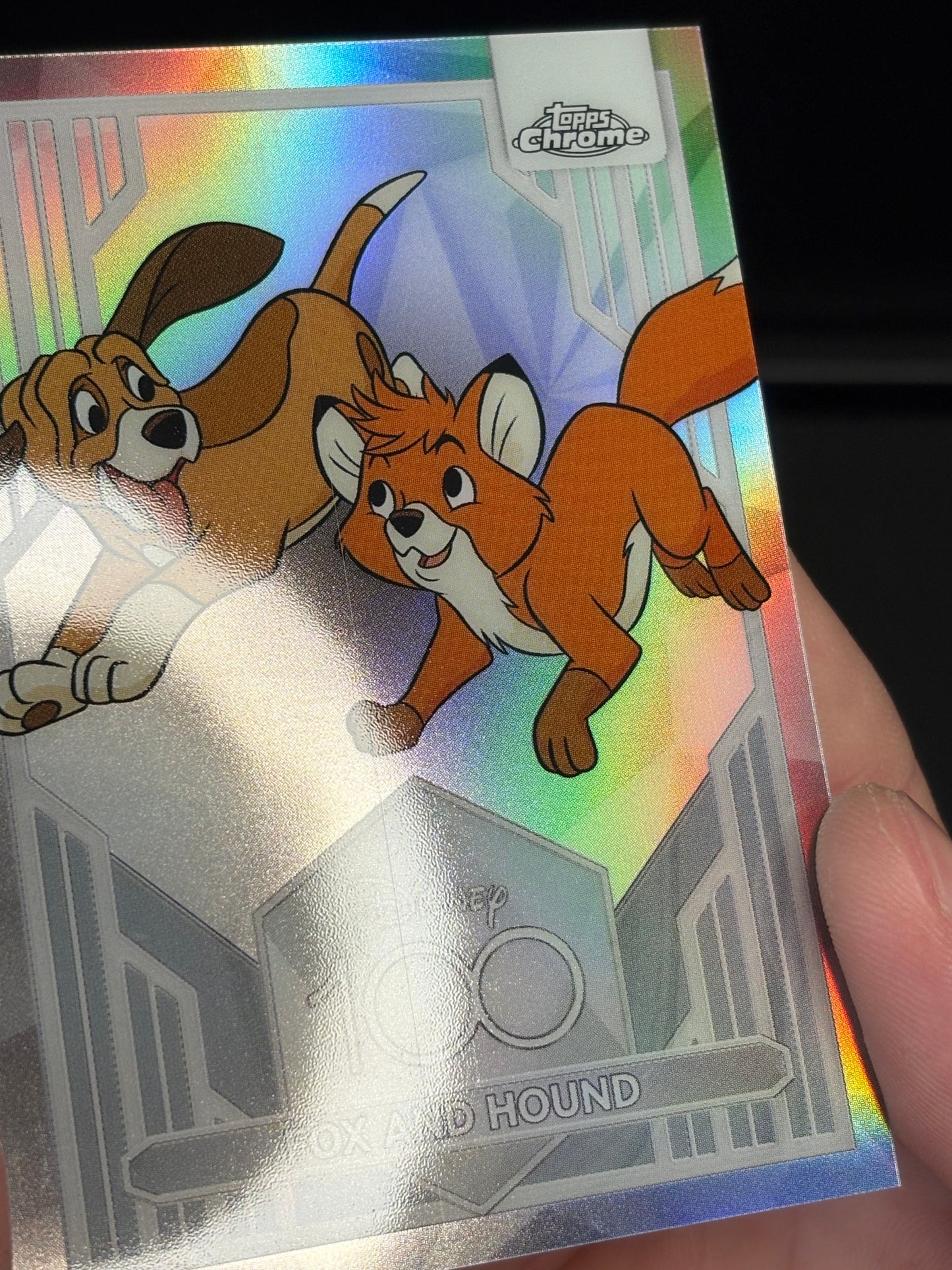 Topps Chrome Disney 100 "Refractor" Fox and Hound #32