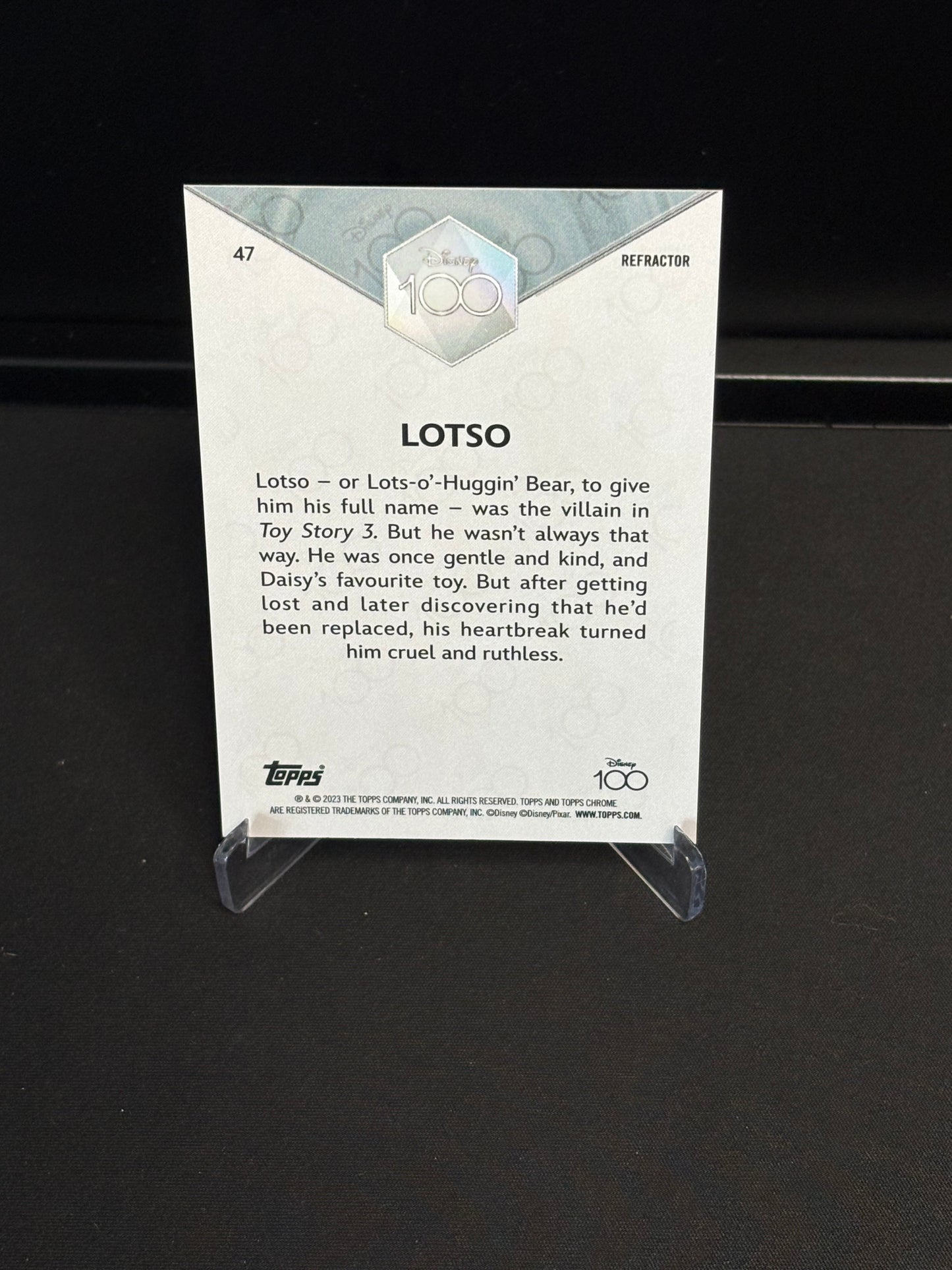 Topps Chrome Disney 100 "Refractor" Lotso #47