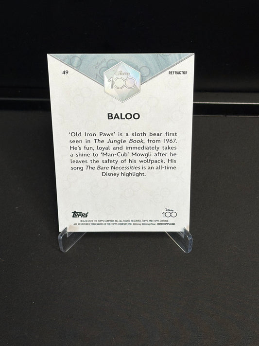 Topps Chrome Disney 100 "Refractor" Baloo #49