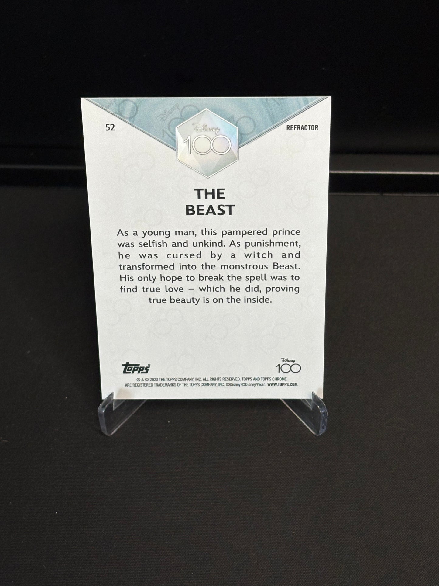 Topps Chrome Disney 100 "Refractor" The Beast #52