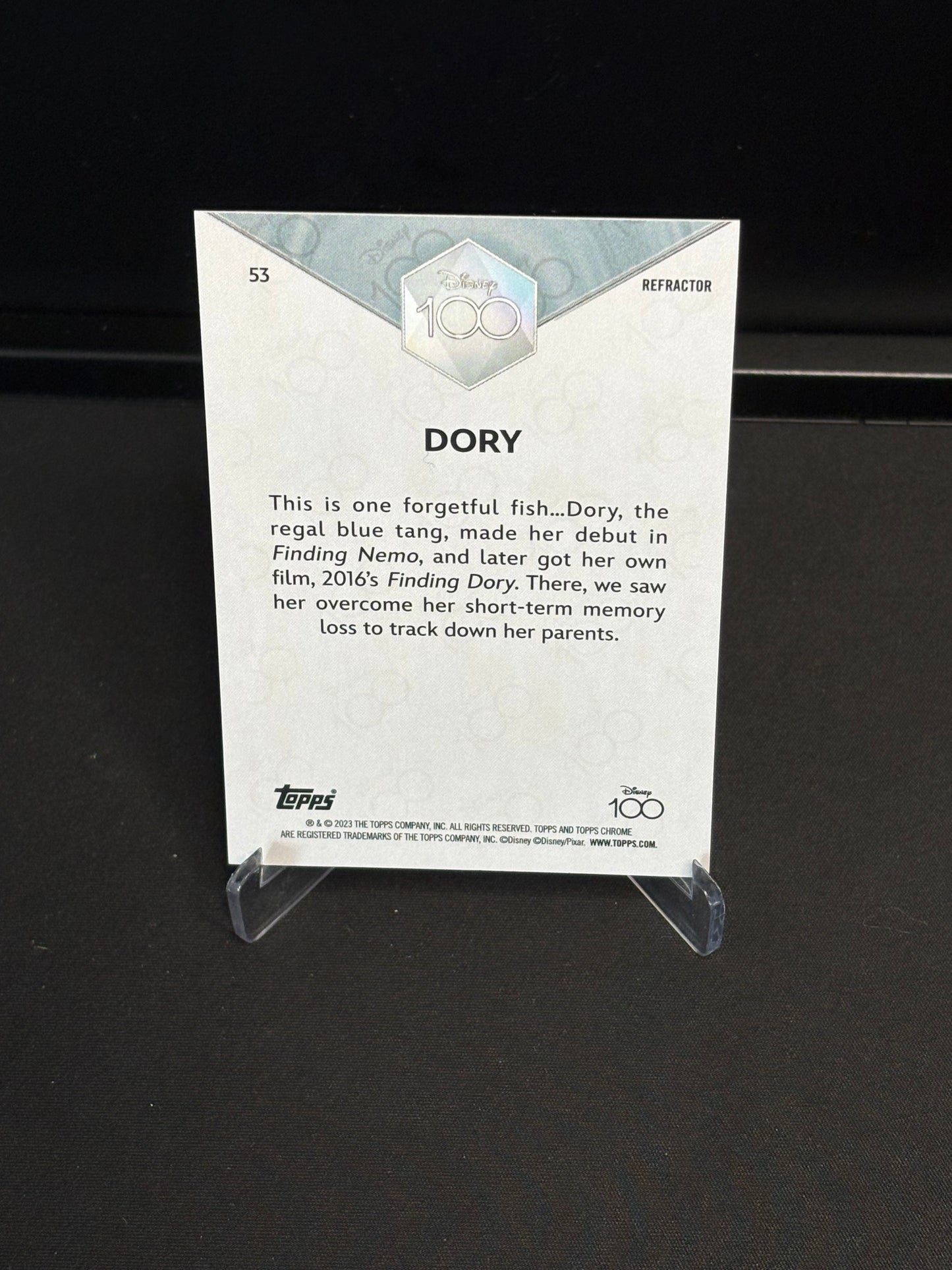 Topps Chrome Disney 100 "Refractor" Dory #53