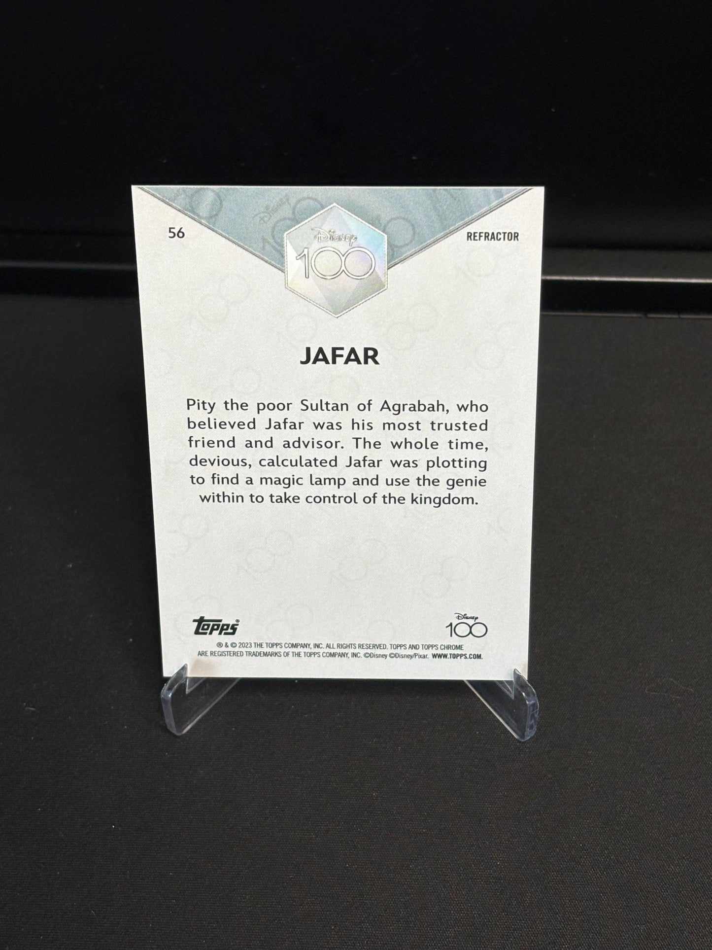 Topps Chrome Disney 100 "Refractor" Jafar #56