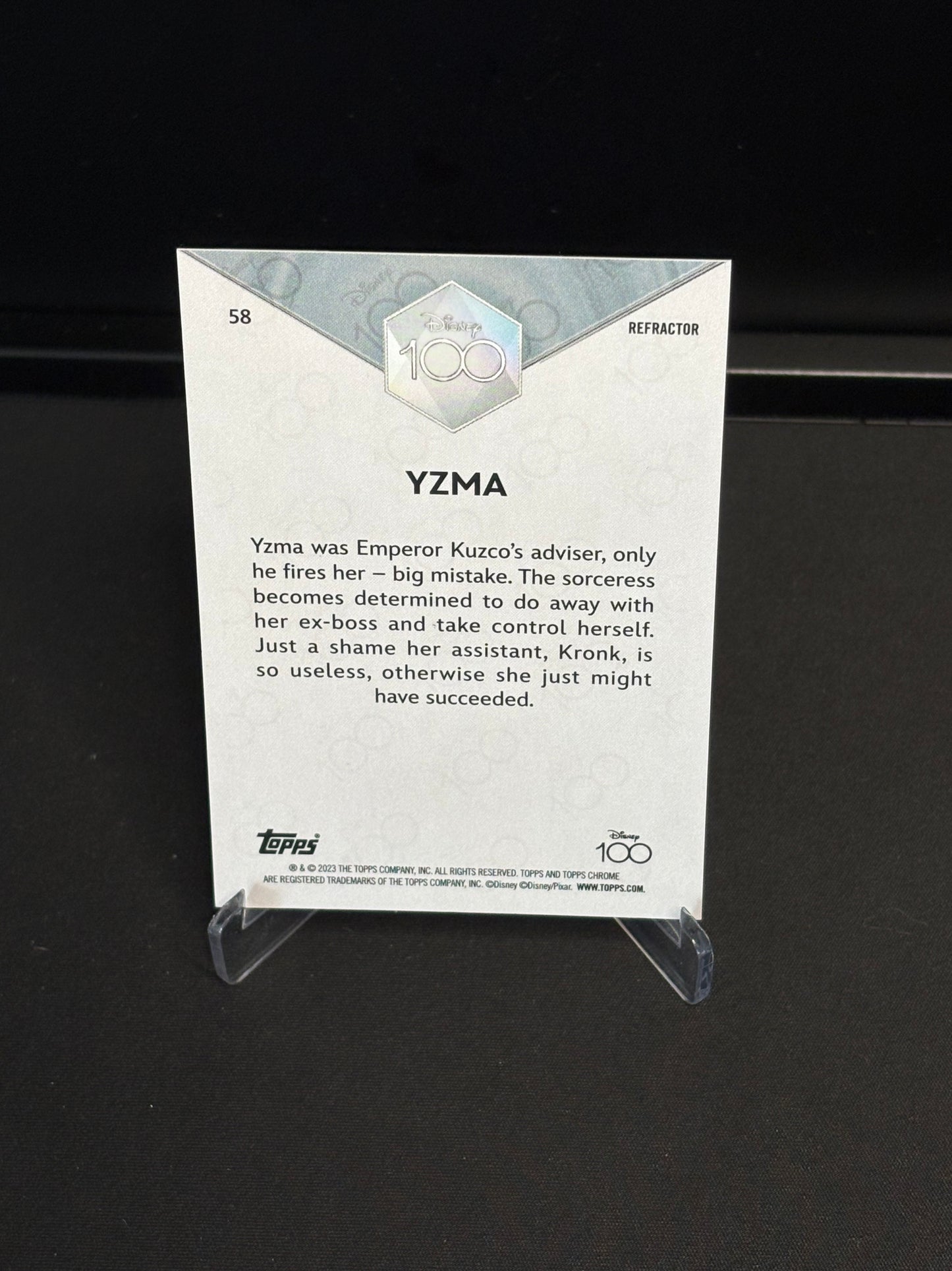 Topps Chrome Disney 100 "Refractor" Yzma #58