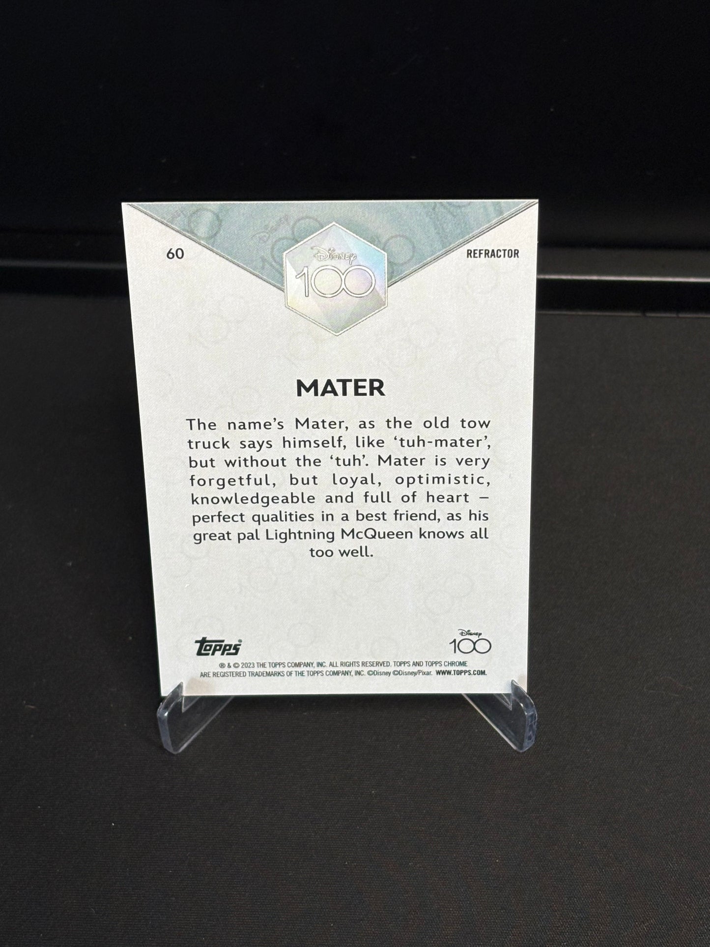 Topps Chrome Disney 100 "Refractor" Mater #60