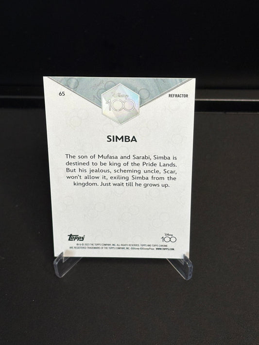 Topps Chrome Disney 100 "Refractor" Simba #65