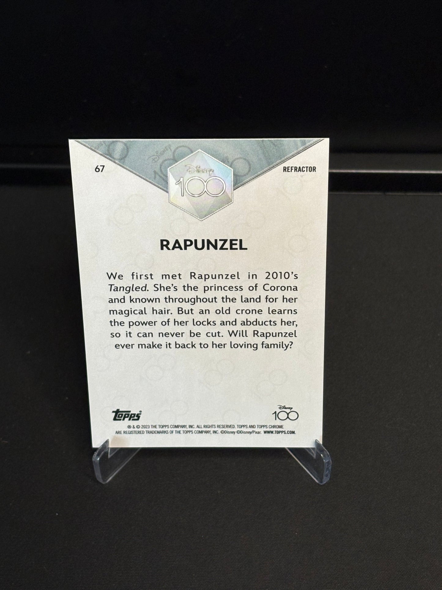 Topps Chrome Disney 100 "Refractor" Rapunzel #67