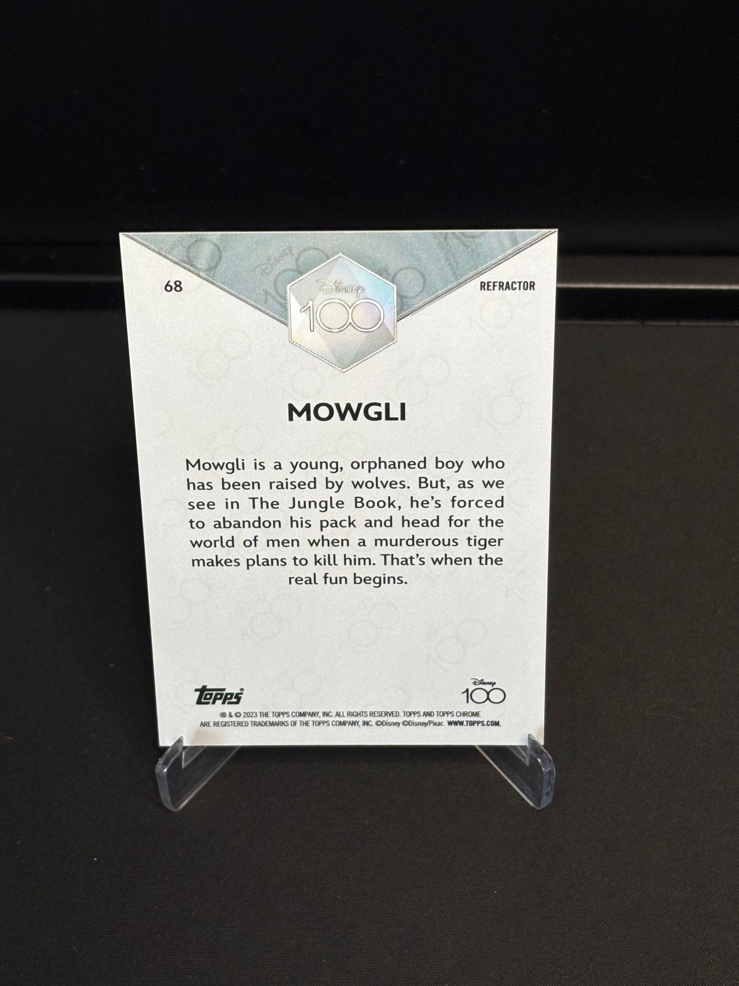 Topps Chrome Disney 100 "Refractor" Mowgli #68