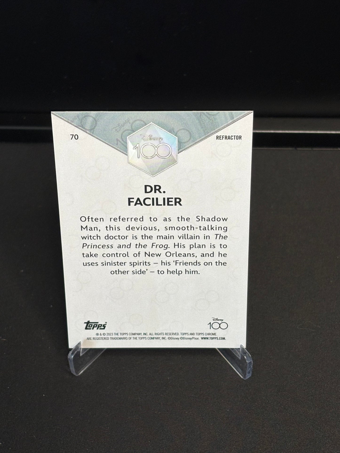 Topps Chrome Disney 100 "Refractor" Dr.Facilier #70