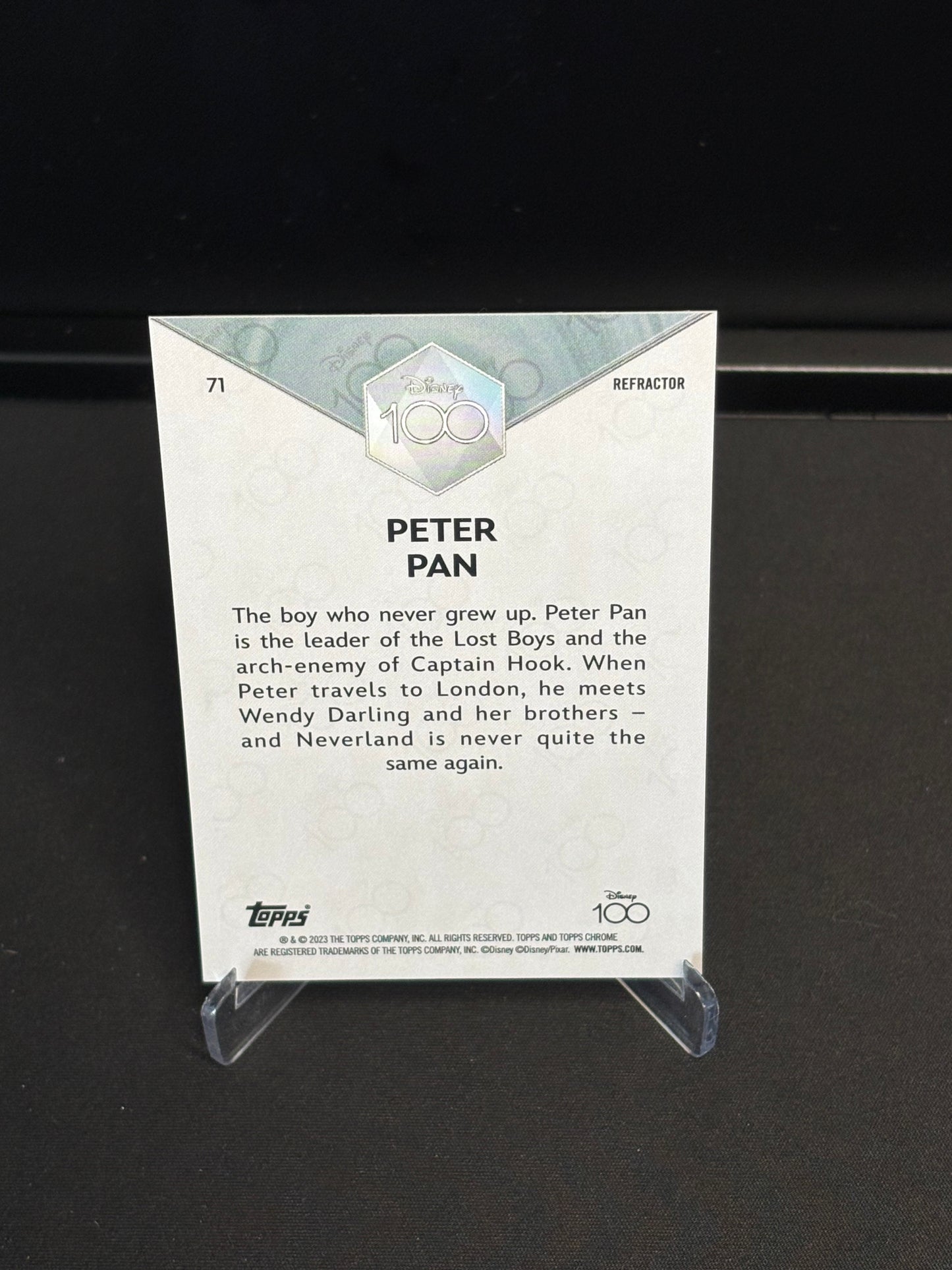 Topps Chrome Disney 100 "Refractor" Peter Pan #71