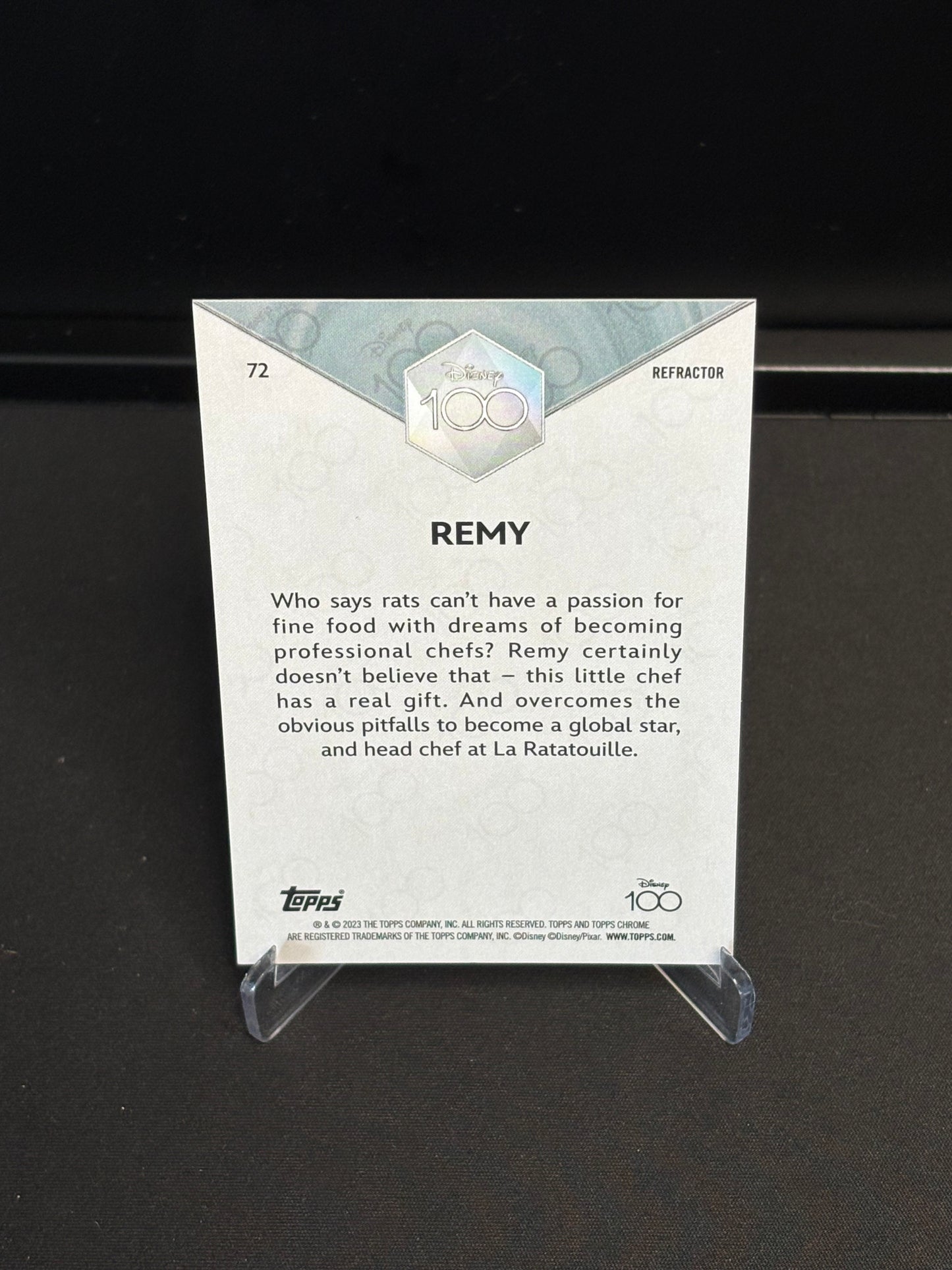 Topps Chrome Disney 100 "Refractor" Remy #72