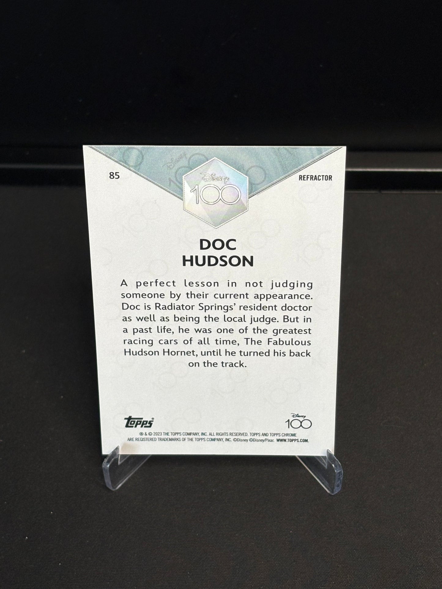 Topps Chrome Disney 100 "Refractor" Doc Hudson #85
