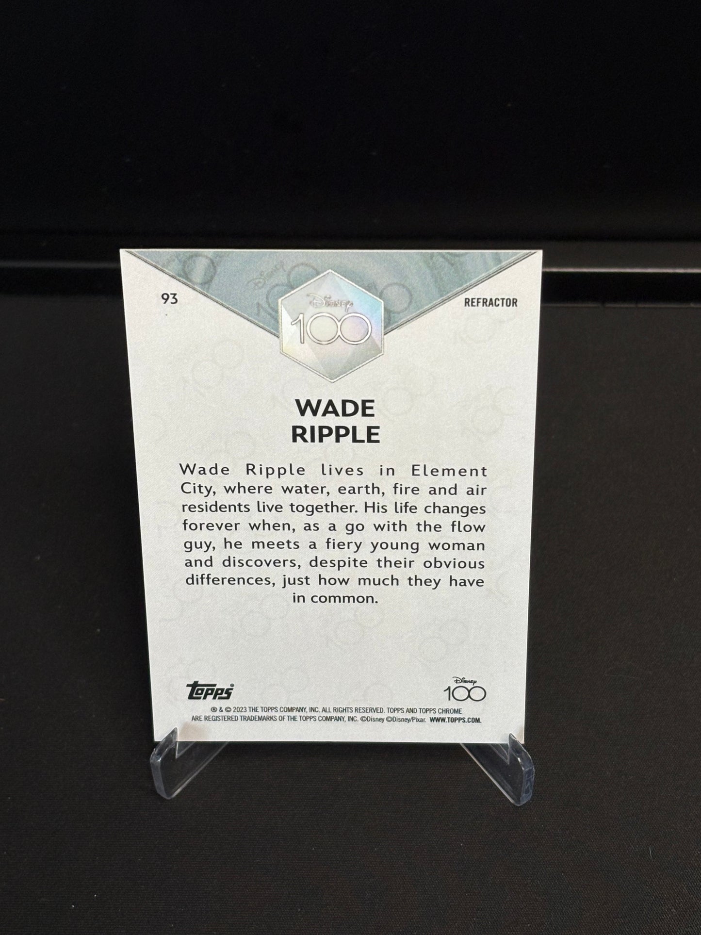 Topps Chrome Disney 100 "Refractor" Wade Ripple #93