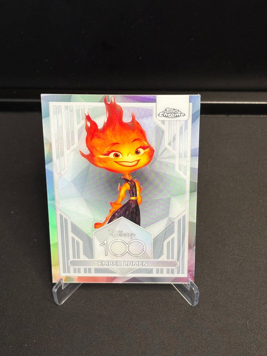 Topps Chrome Disney 100 "Refractor" Ember Lumen #97