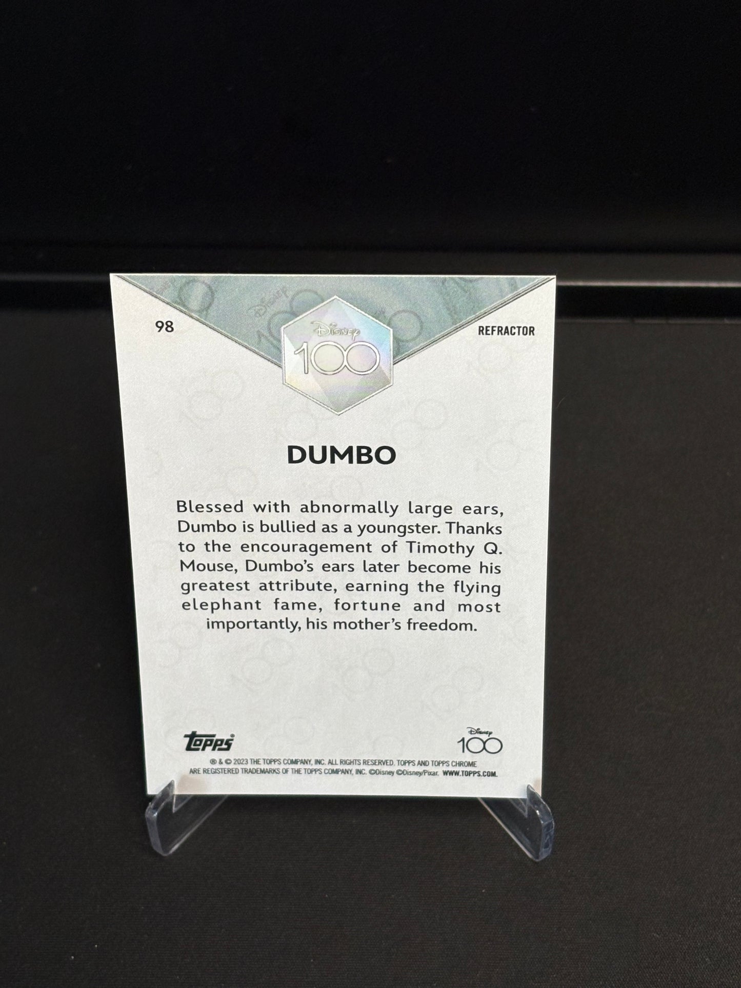Topps Chrome Disney 100 "Refractor" Dumbo #98