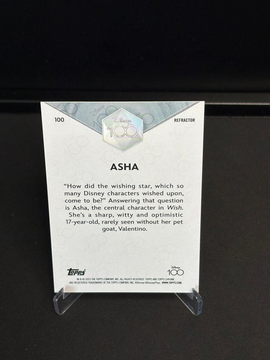 Topps Chrome Disney 100 "Refractor" Asha #100