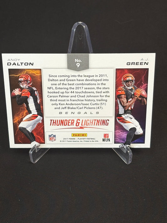 Andy Dalton/A.J Green 2017 Playoff "Thunder And Lightning" Bengals