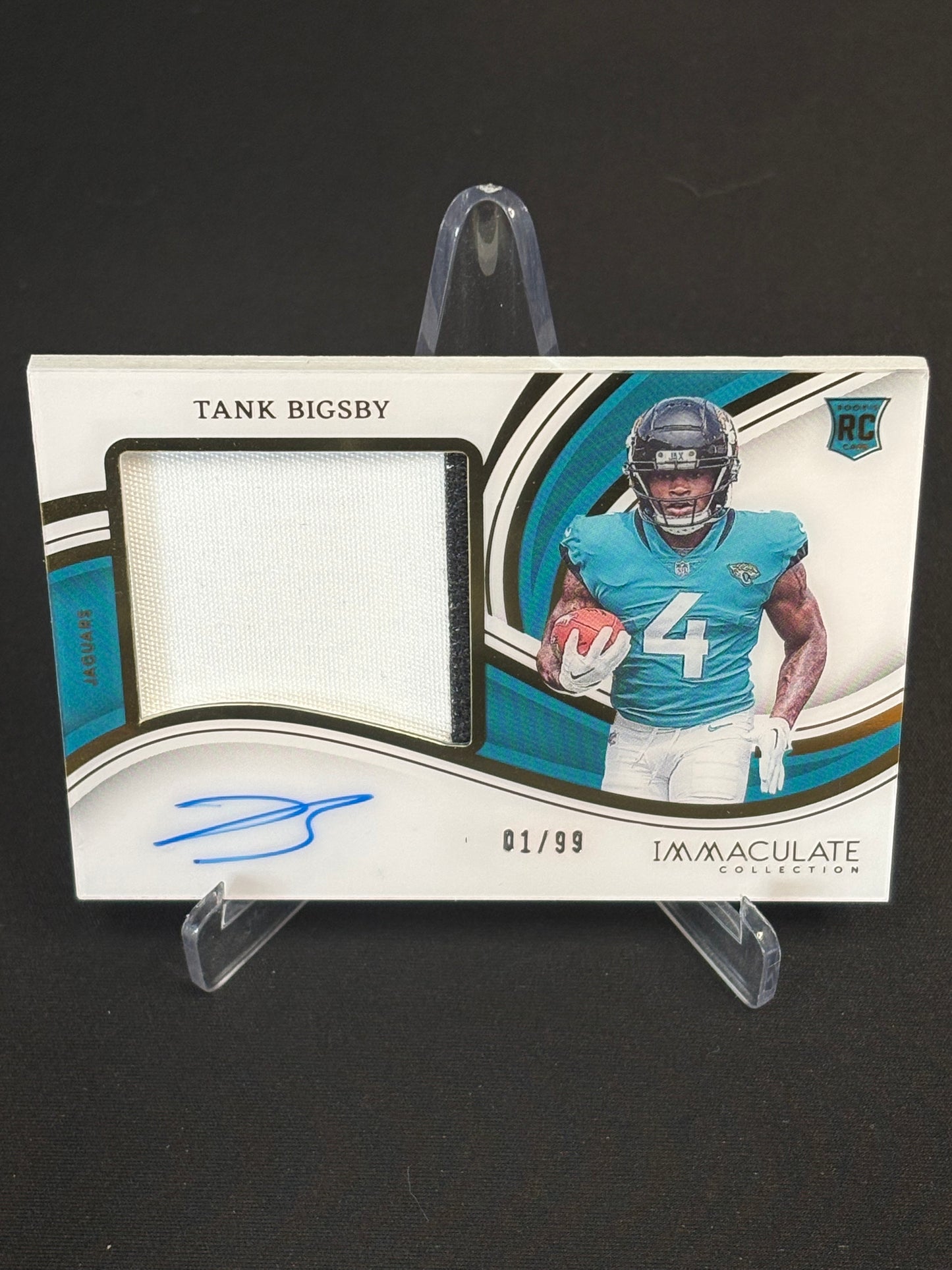 Tank Bigsby RPA OnCard Immaculate 2023 "Premium Patch Autographs" 01/99 Jaguars