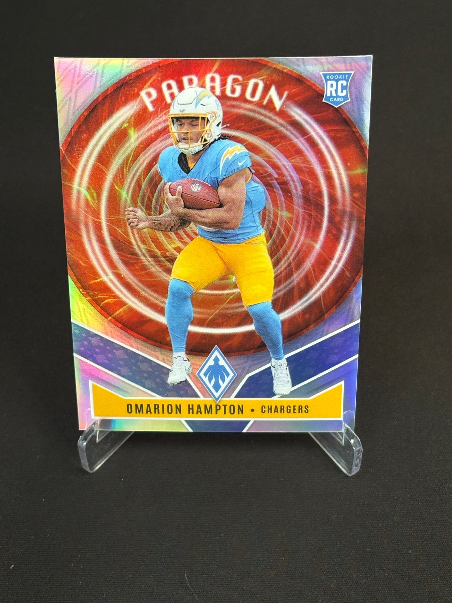 Omarion Hampton RC 2025 Phoenix "Paragon Prizm" L.A Chargers