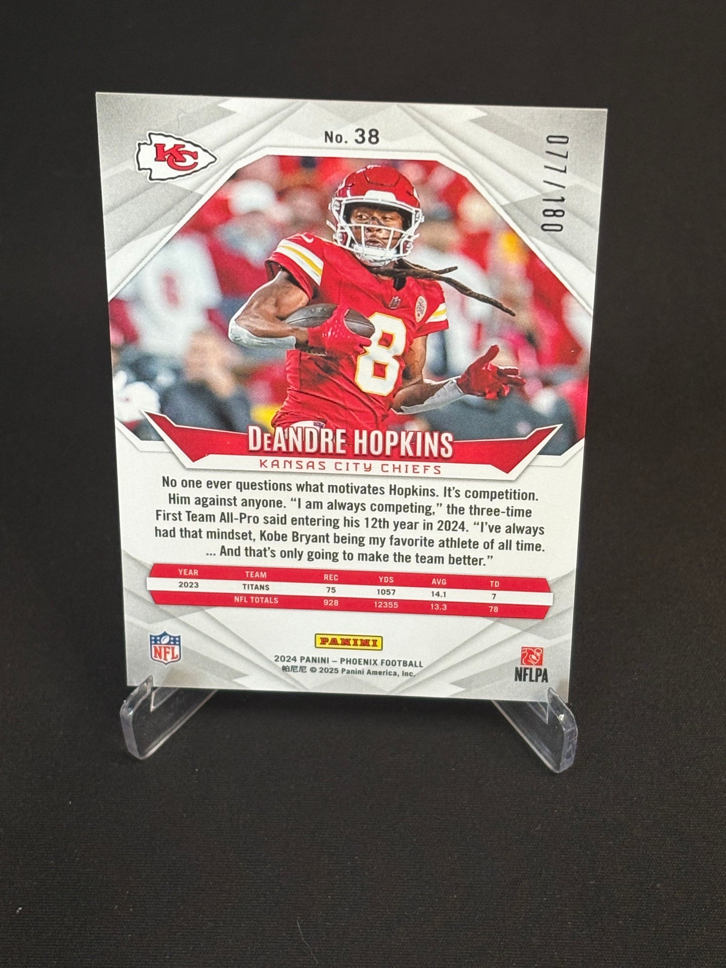 DeAndre Hopkins Phoenix 2024 077/180 Kansas City Chiefs