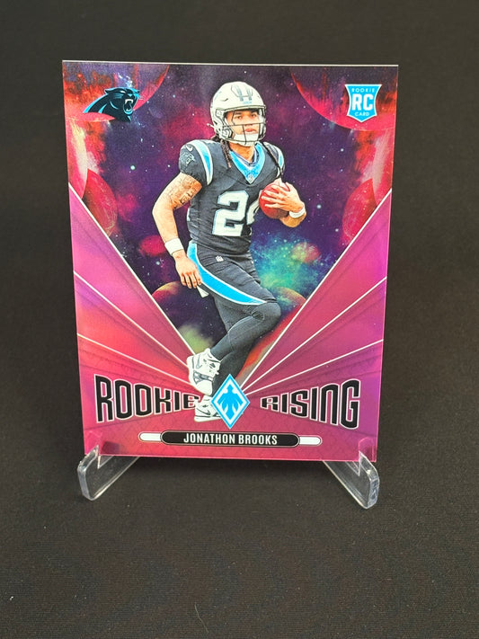 Jonathon Brooks RC Phoenix 2024 "Rookie Rising Pink" 76/80 Carolina Panthers