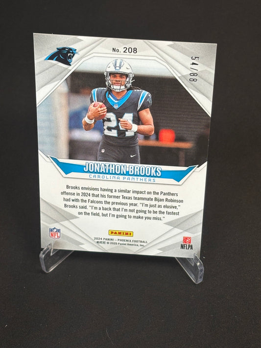 Jonathon Brooks RC Phoenix 2024 "Pink" 54/88 Carolina Panthers