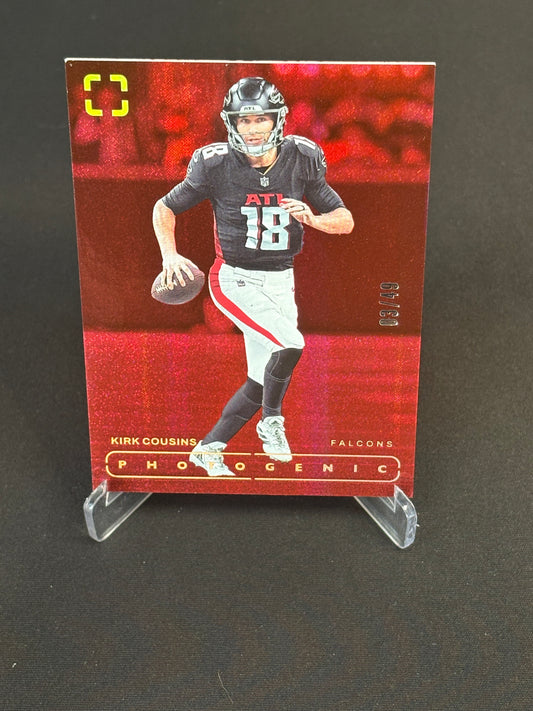 Kirk Cousins Photogenic 2024 "Red 03/49" Atlanta Falcons